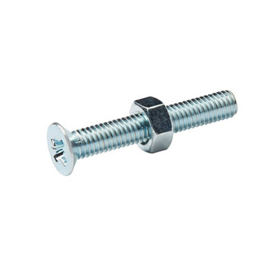 Diall M6 Pozidriv Countersunk Zinc-Plated Carbon Steel Machine Screw & Nut (Dia)6mm (L)40mmPack Of 20 from B&Q