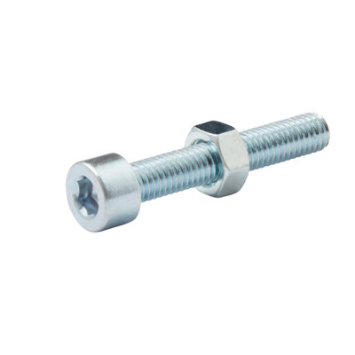 Diall M5 Cylindrical Zinc-Plated Carbon Steel Set Screw & Nut (Dia)5mm (L)30mmPack Of 20 from B&Q