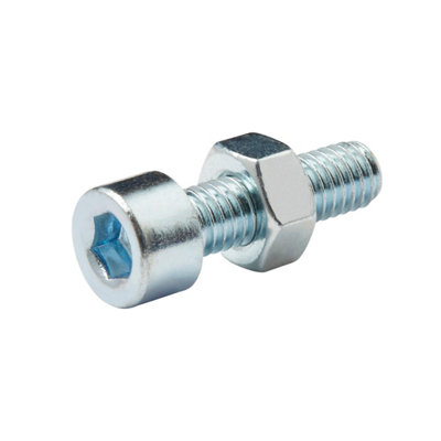 Diall M6 Cylindrical Zinc-Plated Carbon Steel Set Screw & Nut (Dia)6mm (L)20mmPack Of 20 from B&Q