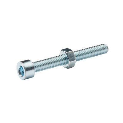 Diall M6 Cylindrical Zinc-Plated Carbon Steel Set Screw & Nut (Dia)6mm (L)50mmPack Of 20 from B&Q