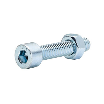 Diall M8 Cylindrical Zinc-Plated Carbon Steel Set Screw & Nut (Dia)8mm (L)40mmPack Of 20 from B&Q