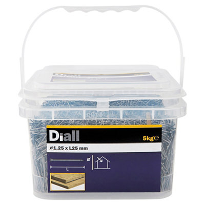Diall Lost Head Nail (L)25mm (Dia)1.25mm 5Kg from B&Q