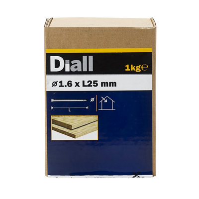 Diall Lost Head Nail (L)25mm (Dia)1.6mm 1Kg from B&Q
