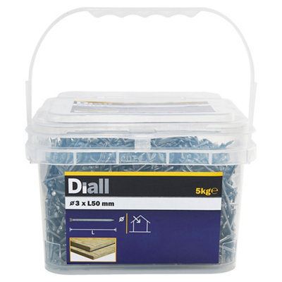Diall Lost Head Nail (L)50mm (Dia)3mm 5Kg from B&Q