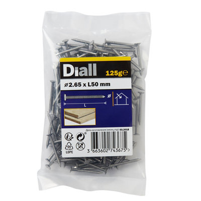 Diall Annular Ring Nail (L)50mm (Dia)2.65mm 125G from B&Q