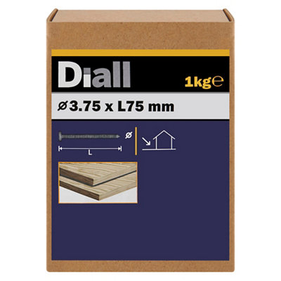 Diall Annular Ring Nail (L)75mm (Dia)3.75mm 1Kg from B&Q