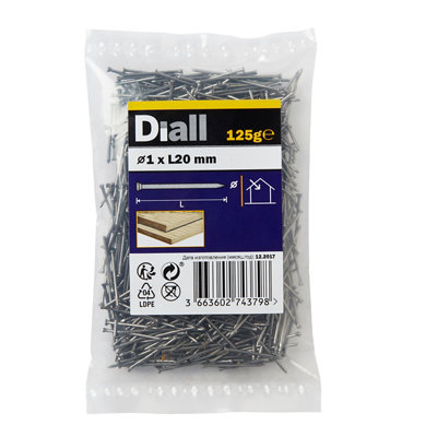 Diall Veneer Pin (L)20mm (Dia)1mm 130G from B&Q