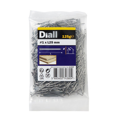 Diall Veneer Pin (L)25mm (Dia)1mm 130G from B&Q