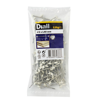 Diall Upvc Nail (L)40mm (Dia)2mm 130G from B&Q