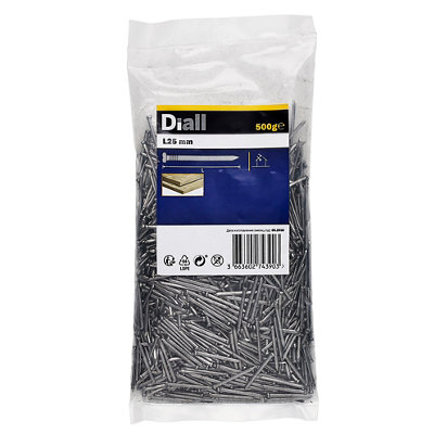 Diall Oval Nail (L)25mm 500G from B&Q