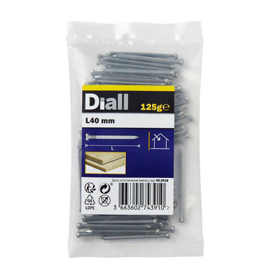 Diall Oval Nail (L)40mm 125G from B&Q