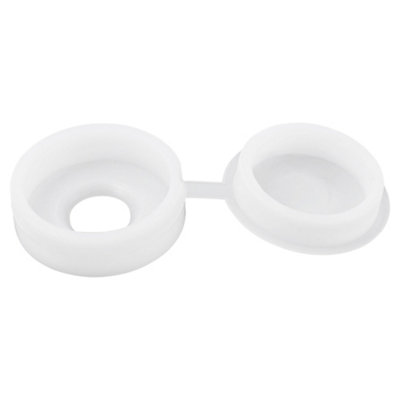 Diall White Polypropylene Decorative Snap Cap (Dia)12mmPack Of 20