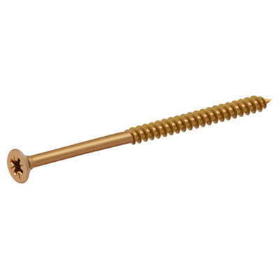 Diall Double-Countersunk Yellow-Passivated Carbon Steel Screw (Dia)4mmPack Of 100 from B&Q