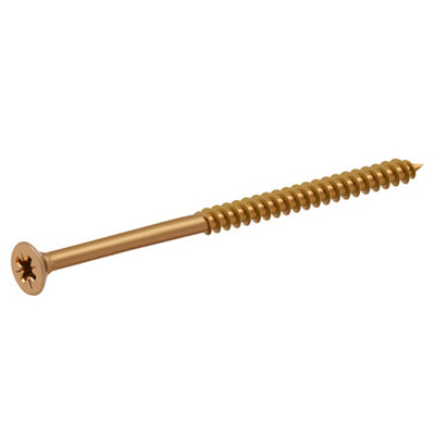 Diall Double-Countersunk Yellow-Passivated Carbon Steel Screw (Dia)4.5mmPack Of 100 from B&Q