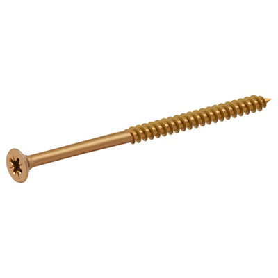 Diall Double-Countersunk Yellow-Passivated Carbon Steel Screw (Dia)5mmPack Of 100 from B&Q