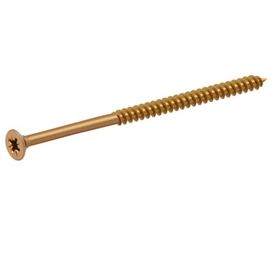 Diall Double-Countersunk Yellow-Passivated Carbon Steel Screw (Dia)5mmPack Of 100 from B&Q