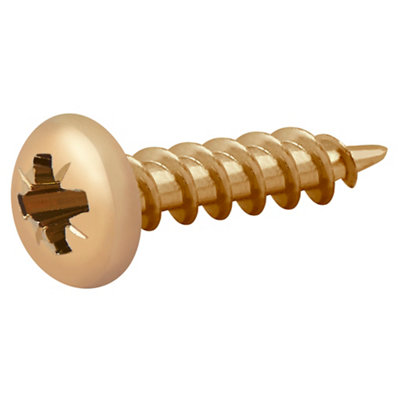 Diall Pz Pan Head Yellow-Passivated Steel Wood Screw (Dia)4mmPack Of 100 from B&Q