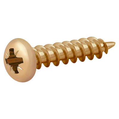 Diall Pz Pan Head Yellow-Passivated Steel Wood Screw (Dia)5mmPack Of 100 from B&Q