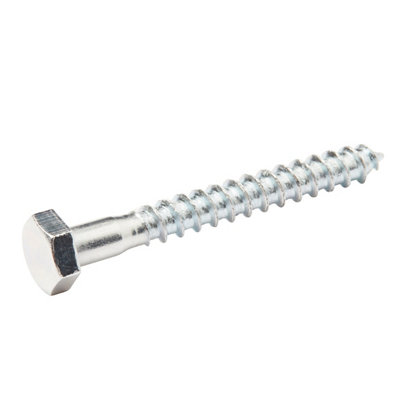 Diall Hex Zinc-Plated Carbon Steel Coach Screw (Dia)6mmPack Of 200 from B&Q