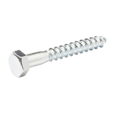 Diall Hex Zinc-Plated Carbon Steel Coach Screw (Dia)8mmPack Of 100 from B&Q
