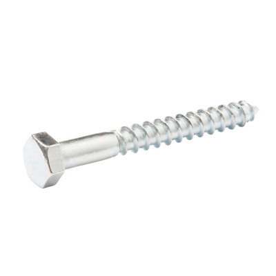 Diall Hex Zinc-Plated Carbon Steel Coach Screw (Dia)8mmPack Of 100 from B&Q