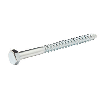 Diall Hex Zinc-Plated Carbon Steel Coach Screw (Dia)8mmPack Of 50 from B&Q