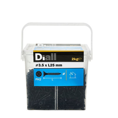 Diall Phillips Bugle Carbon Steel Plasterboard Screw (Dia)3.5mmPack from B&Q