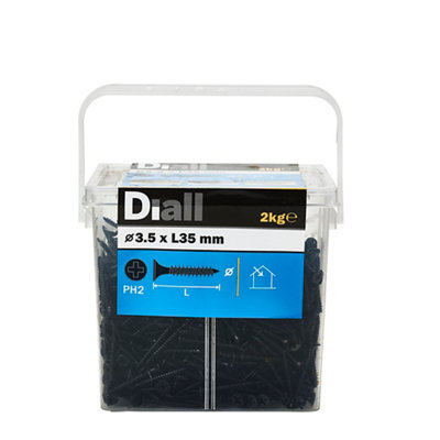 Diall Phillips Bugle Carbon Steel Plasterboard Screw (Dia)3.5mmPack from B&Q
