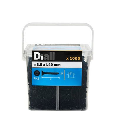 Diall Phillips Bugle Carbon Steel Plasterboard Screw (Dia)3.5mmPack Of 1000 from B&Q