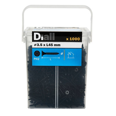 Diall Phillips Bugle Carbon Steel Plasterboard Screw (Dia)3.5mmPack Of 1000 from B&Q