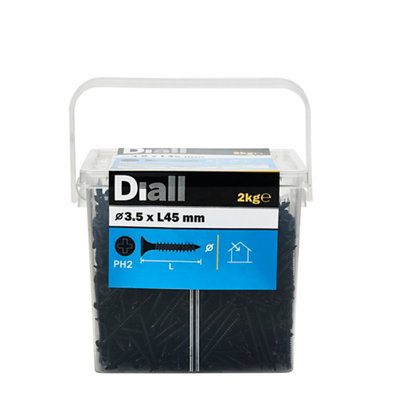 Diall Phillips Bugle Carbon Steel Plasterboard Screw (Dia)3.5mmPack from B&Q