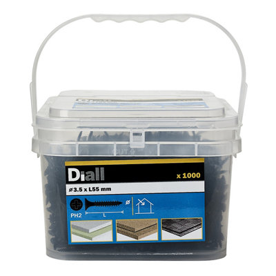 Diall Phillips Bugle Carbon Steel Plasterboard Screw (Dia)3.5mmPack Of 1000 from B&Q