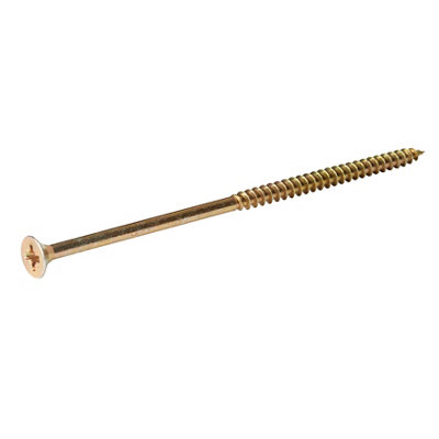 Diall Double-Countersunk Yellow-Passivated Carbon Steel Screw (Dia)6mmPack Of 50 from B&Q