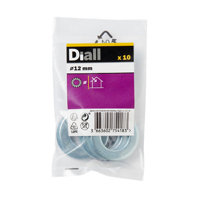 Diall M12 Steel Shakeproof Washer(Dia)12mmPack Of 10 from B&Q