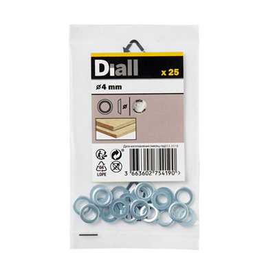 Diall M4 Stainless Steel Screw Cup Washer(Dia)4mmPack Of 25 from B&Q