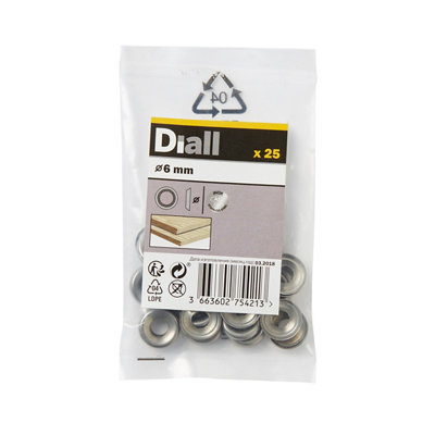 Diall M6 Stainless Steel Screw Cup Washer(Dia)6mmPack Of 25 from B&Q