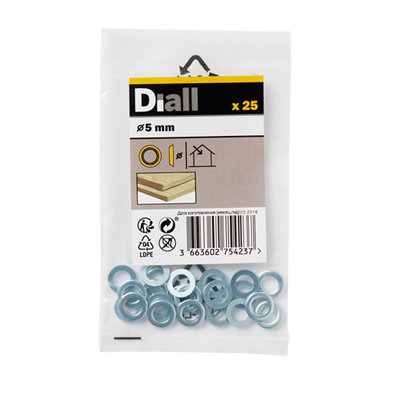 Diall M5 Brass Screw Cup Washer(Dia)5mmPack Of 25 from B&Q