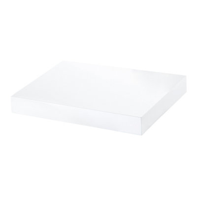 GoodHome Cusko White Rectangular Floating Shelf (L)30Cm X (D)23.5Cm from B&Q