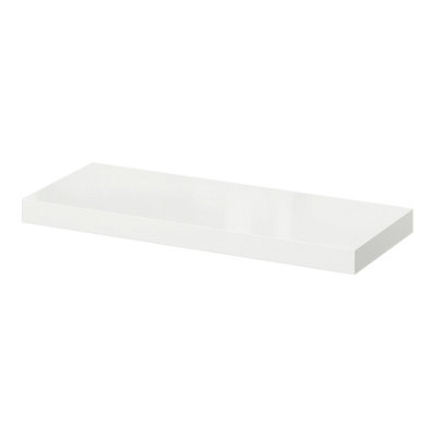 GoodHome Cusko White Rectangular Floating Shelf (L)60Cm X (D)23.5Cm from B&Q