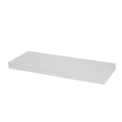 GoodHome Cusko White Rectangular Floating Shelf (L)80Cm X (D)23.5Cm from B&Q