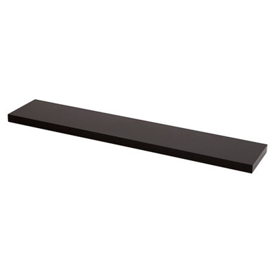 GoodHome Cusko Black Rectangular Floating Shelf (L)118Cm X (D)23.5Cm from B&Q