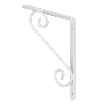 GoodHome Antik White Antique Effect Steel Shelving Bracket (H)150mm (D)200mm from B&Q