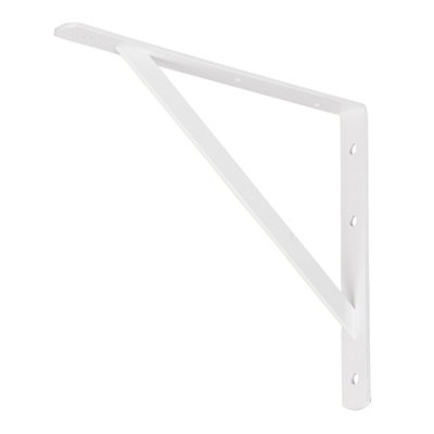 GoodHome Ultim White Steel Shelving Bracket (H)300mm (D)250mm from B&Q