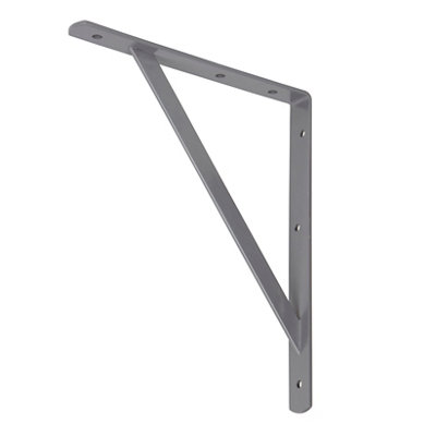 GoodHome Ultim Grey Steel Shelving Bracket (H)300mm (D)250mm from B&Q
