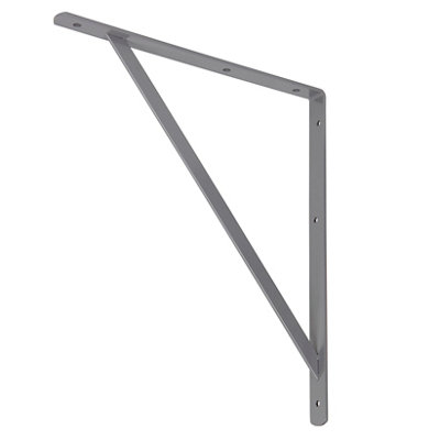 GoodHome Ultim Grey Steel Shelving Bracket (H)400mm (D)350mm from B&Q