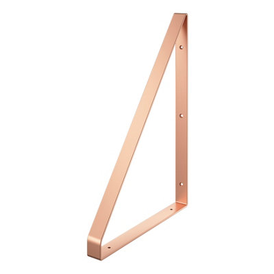 GoodHome Clever Copper Effect Steel Shelving Bracket (H)280mm (D)200mm from B&Q