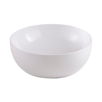 GoodHome Ondava Gloss White Round Single Counter Top Basin (W)41Cm from B&Q