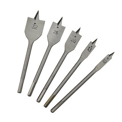 Flat Wood Drill Bit (5 Piece) from B&Q