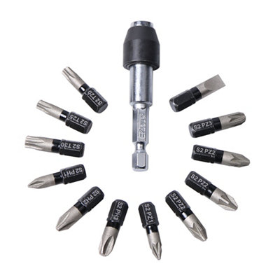 Erbauer Diamond Mixed Impact Steel (S2 Grade) Screwdriver Bits (13 Pieces)Sdr21142 from B&Q