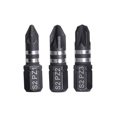 Erbauer Pz Impact S2 Steel Screwdriver Bits (3 Pieces)Sdr82284 from B&Q